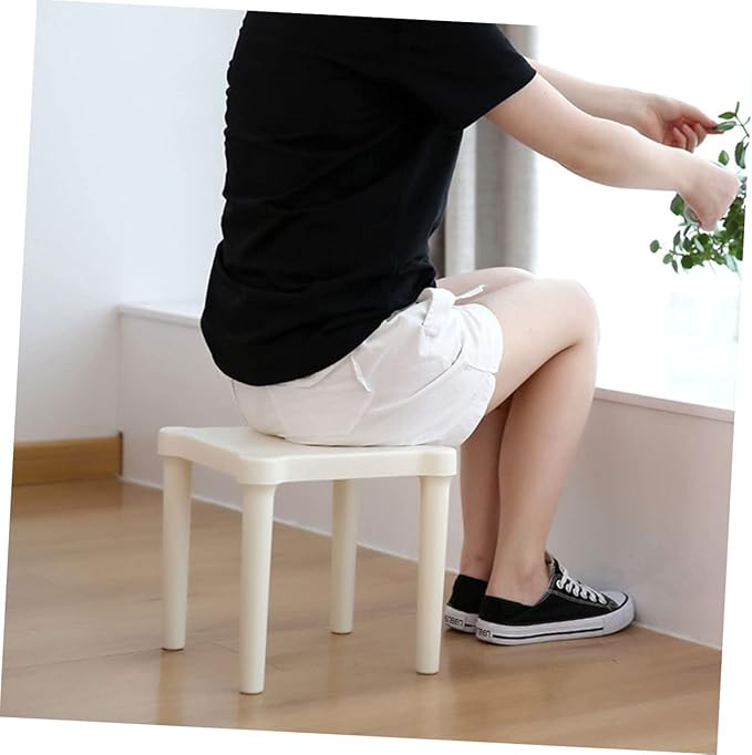 Frosted Plastic Stool for Boys and Girls Easy to Assemble Boy Girl's Chair Plastic Stool Non-Slip Home Outdoor
