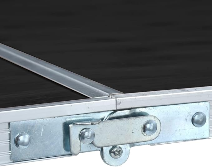 Foldable Camping Table Grey Aluminium 240x60 cm