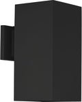 Progress Lighting 6 Aluminum Outdoor Wall Lantern Light Square Collection Outdoor P5643-31 Matte Black