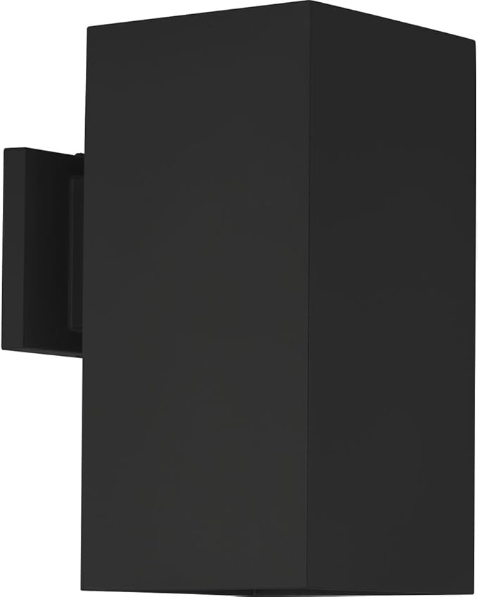 Progress Lighting 6 Aluminum Outdoor Wall Lantern Light Square Collection Outdoor P5643-31 Matte Black