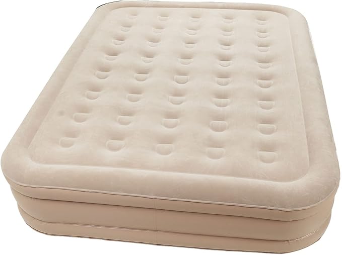 aqxreight Double High Mattress Inflatable Bed with Built in Pump Cushion Bed Outdoor Camping Tent Mattress 197x150x40cm