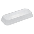 Restaurantware-LIDS ONLY: Matsuri Vision 8.8 x 3.7x 1.2 Inch Lids For Sushi Containers 100 Airtight Lids - Containers Sold Separately No-Fog Design Clear Plastic Dome Lids For Sushi Boxes