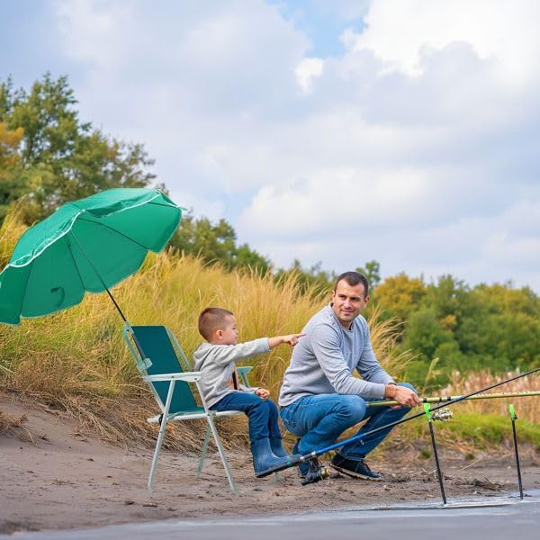 Folding Beach Chair with Umbrella for Adults Lightweight Portable Camping Chair with 265lbs Capacity Adjustable Sun Shade &amp Carry Bag for Travel Picnic Concert &amp Outdoor Mint Green
