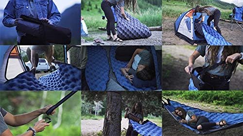 Hammaka Pammock Sleeping Pad That Converts Into an Inflatable Hammock - Great for Camping Backpacking Hiking - Airpad Carry Bag Repair Kit - Compact &amp Lightweight Air Mattress