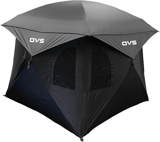 Overland Vehicle Systems Hub Centric Ground Tent - Black Body &amp Grey Rainfly - 420D Polyester Oxford