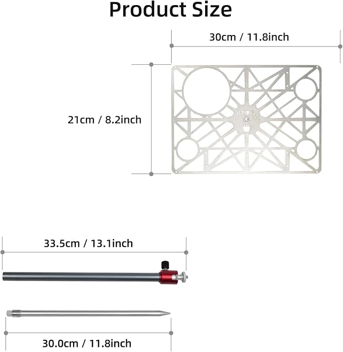 UT201 Hammock Camping Table Titanium Ultralight Camping Table Universally Adjustable Tabletop Backpacking Table for Solo Camping