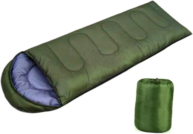 Army with Drawstring Hood for Camping Lightweight Outdoor for Adults Compression Storage Bag Included for Hiking and Backpacking in Spring Summer and Fall