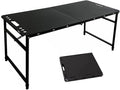 Outdoors Adjustable Height TableBlack Portable Folding Tables Camping Outdoor Portable RV Camp Table with Carry Bag for Outdoor Beach Picnic Backyards BBQ and Party