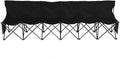 Yaheetech Portable Folding Bench 6-Seat Fabric Outdoor Chair for Teamwork Activities Sports Party Open and Closed Easily with Carrying Bag