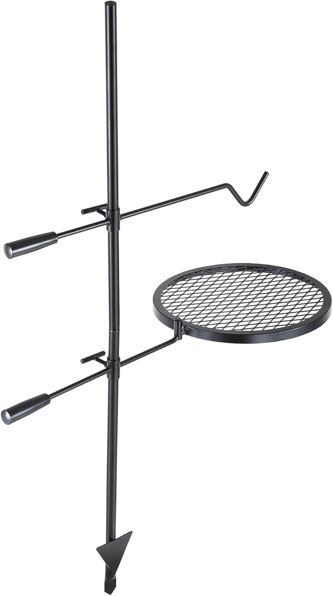 VEVOR Swivel Campfire Grill Fire Pit Grill Grate over Fire Pits Heavy Duty Steel Grill Grates 360° Adjustable Open Fire Outdoor Cooking Equipment Portable Camp Fire Racks for Camping Outdoor BBQ