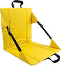 Portable Camping Chair Foldable Outdoor Seat with Backrest Turquoise and Purple Water-Resistant Lightweight Design for Hiking Backpacking Beach (Yellow)