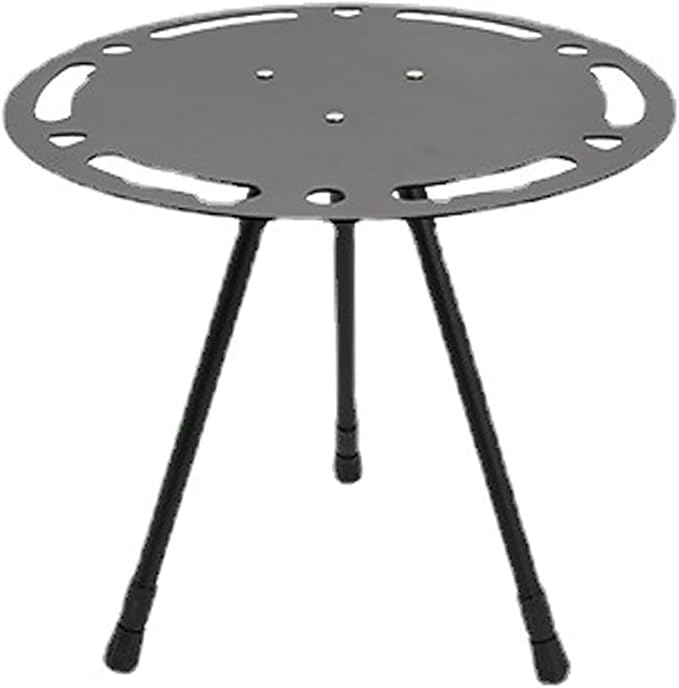 Topyond Folding Camping Table Portable Height Adjustable Outdoor Small Round Table Lightweight Aluminum Alloy Beach Table for Travel and Camping