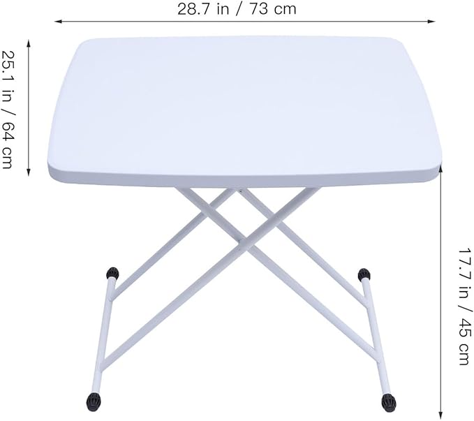 Folding Dining Table Portable Folding Table Plastic Outdoor Desk Lightweight for Camping Picnic and Home Use