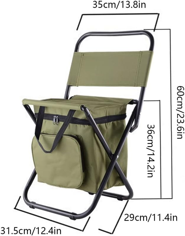 Outdoor Folding Chair Portable Back Chair Fishing Self-Driving Maza Multi-Functional Picnic Camping Fishing Chair
