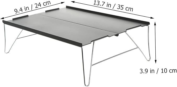 MERRYHAPY Foldable Camping Table Outdoor Small Aluminum Easy to Carry Picnic Food