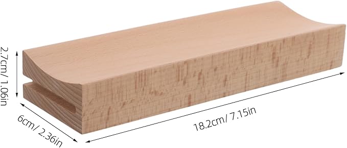 2PCS Rolling Pin Display Rack with Wooden Holder Roller Space Saving Counter Organizer for Home Baking Tool Storage Accessories - 185 * 60 * 30mm