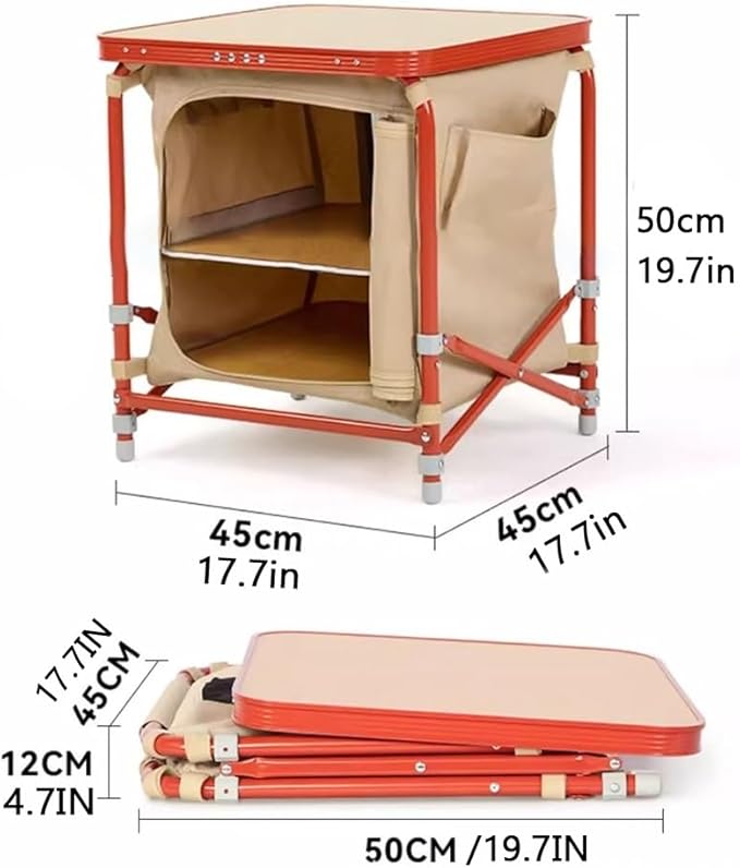 Camping Kitchen Box with Tabletop Camping Table Foldable with Storage Bags Portable Camp Organizer Cabinet for Outdoor and Gear Storage Containers for Easy Carry