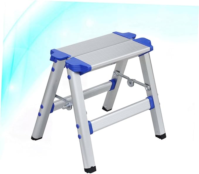 Aluminum Alloy Folding Stool for Home Outdoor Collapsible Step Ladder Chair Portable Hiking Seat Folding Design Random Style