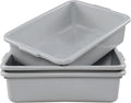 Obstnny 13 L Commercial Bus Tub 3 Pack Plastic Dishpan Basin Grey