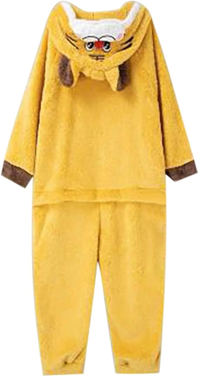 Warm one-piece blanket pajamas in autumn and winter cute shark capybara robe hooded coral velvet padded velvet home clothes.