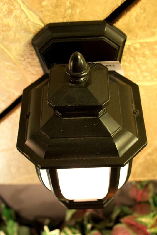 Kichler Salisbury 10.25 1 Light Outdoor Wall Light with White Linen Glass in Rubbed Bronze