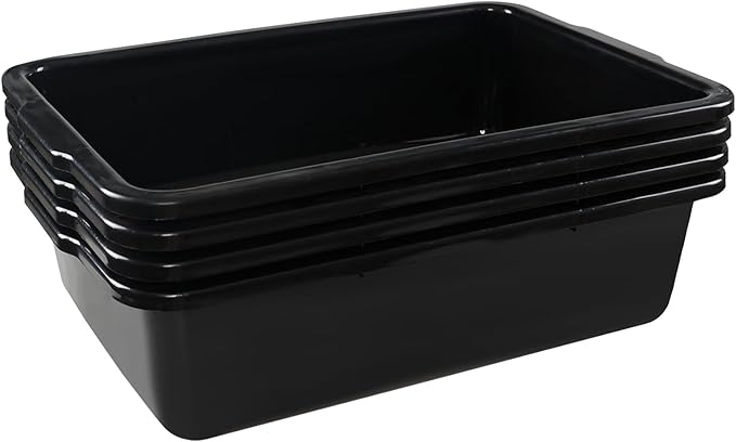 34 Liter Large Commercia Bus Tubs Plastic Bus Tray Boxes Set of 4