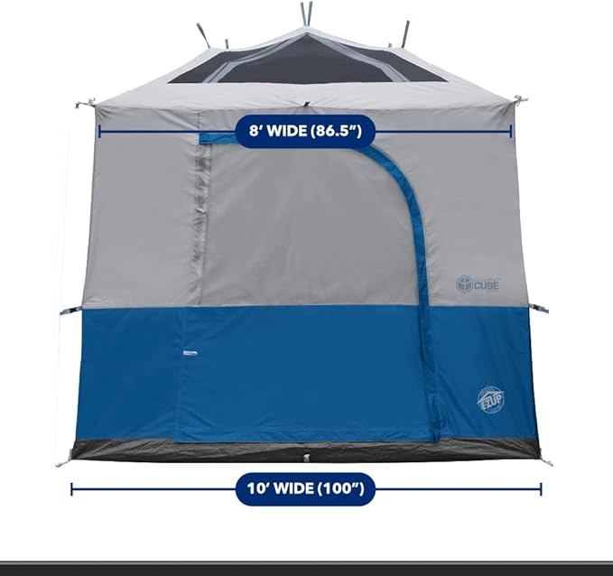 E-Z UP Camping Cube Sport Converts 10' Angled Leg Canopy into Camping Tent
