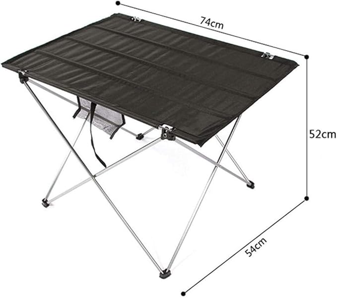 Folding Camping Table - Portable Aluminum Camp Table Lightweight Compact Roll Up Picnic Table for Picnic Outdoor Hiking BBQ Camping Kitchen Fishing Beach with Carry Bag
