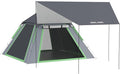 Golabs 3 Person Camping Tent w/ 9.5x8.5 ft Canopy 3-Minute Setup by Pre-Attached Pole PU1500mm Waterproof 4 Side Mesh Tent Top &amp Door &amp Ventilation Portable Family Tent w/Carry Bag &amp P