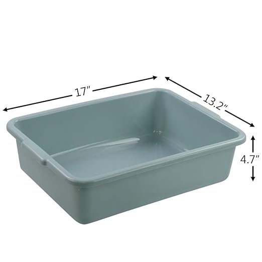 13 L Utility Bus Box Commercial Bus Tubs Green 4 Packs