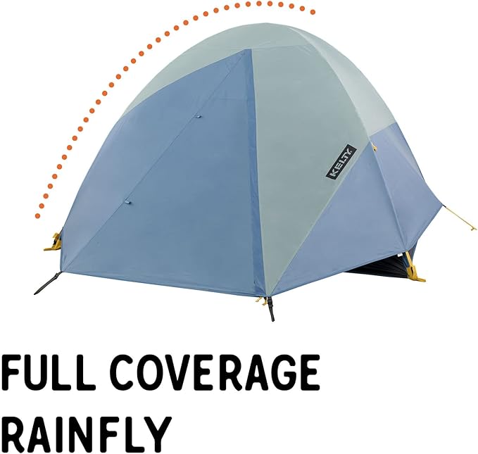 Kelty Discovery Element Camping Tent 4 or 6 Person Storm Worthy Campsite Shelter Fiberglass Poles Pre-Attached Guylines Stuff Sack Included