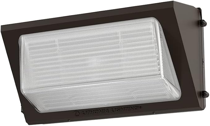 Lithonia Lighting 17 LED Wall Pack Outdoor Light Fixture 3-Way Selectable CCT 3000K/4000K/5000K Adjustable Lumens Dusk to Dawn Photocell UVOLT Bronze (TWR2 LED ALO SWW2 UVOLT PE DDBTXD)