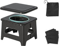 Portable Potty Camping Toilet Emergency Toilet for Car Foldable Stool Portable for Outdoor Camping Fishing Traffic Jams