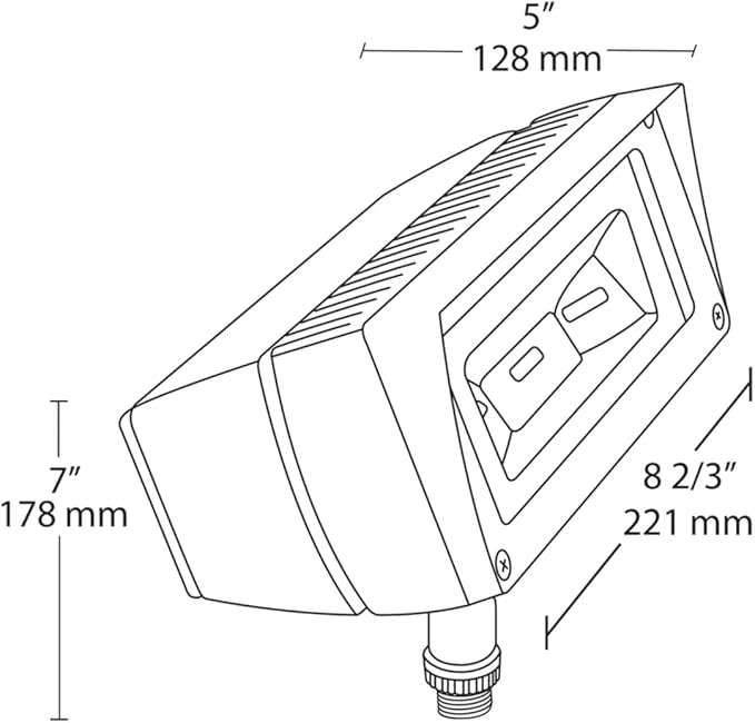 RAB Lighting FFLED18 2 Pack LED Floodlight for Landscapes/Façades/Security Lighting 18W 2400LM Swivel Arm 5000K Color Temp Ultra-Efficient 7H x 6V Beam Spread Residential or Commercial Use