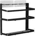 Foldable Wall-Mounted Rustproof Metal Space-Saving Shelf for Condiments &amp Utensils Easy Install Rustproof Shelf