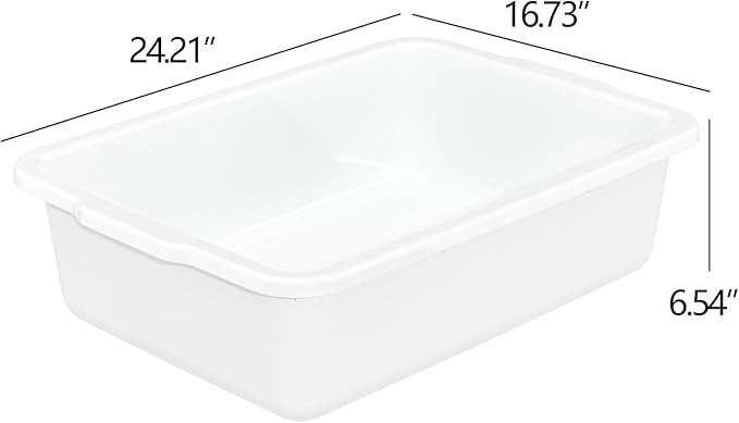 Quickquick 35 L Plastic Commercial Bus Tubs Large Restaurant Plastic Bus Tub Box 4 Packs