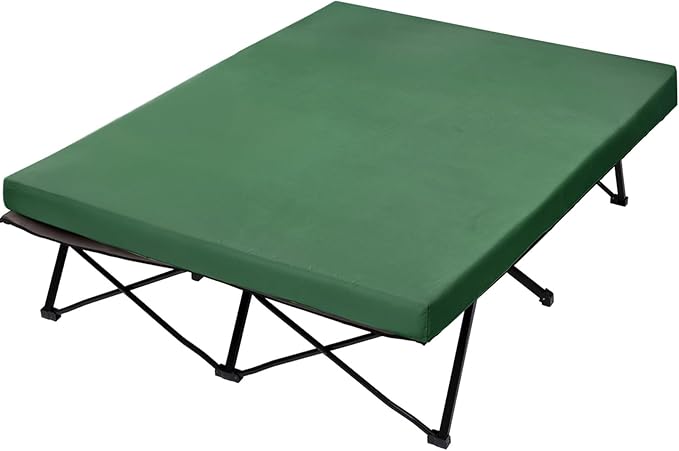CYMULA Camping Cot Mattress 2in Memory Foam Sleeping PadSoft Warm Non-Slip Camping Mattress Topper with Retaining for AdultsPortable Roll up Pad for Travel(75 x30)（only Mattress）