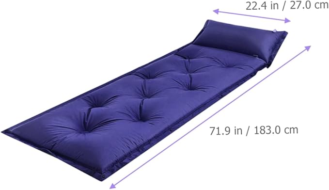 Compact Inflatable Sleeping Pad Self Inflating Camping Mat for Backpacking Hiking Tent and Travel Portable Multi Function Warm Insulation Easy to Store