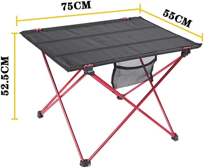Portable Folding Table Camping Outdoor Furniture Computer Bed Table Light Folding Table (D 72cm*55cm*52.5cm)