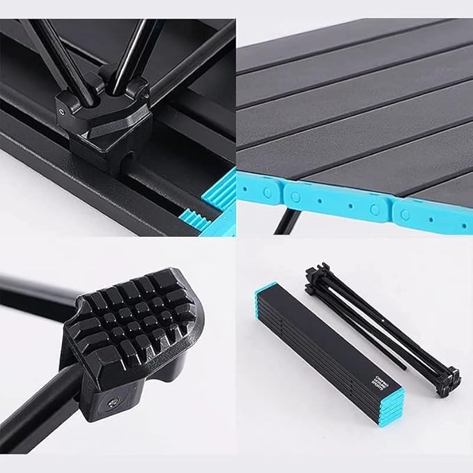 Portable Camping Table Lightweight Compact Folding Side Table for Easy Travel (D As Shown)