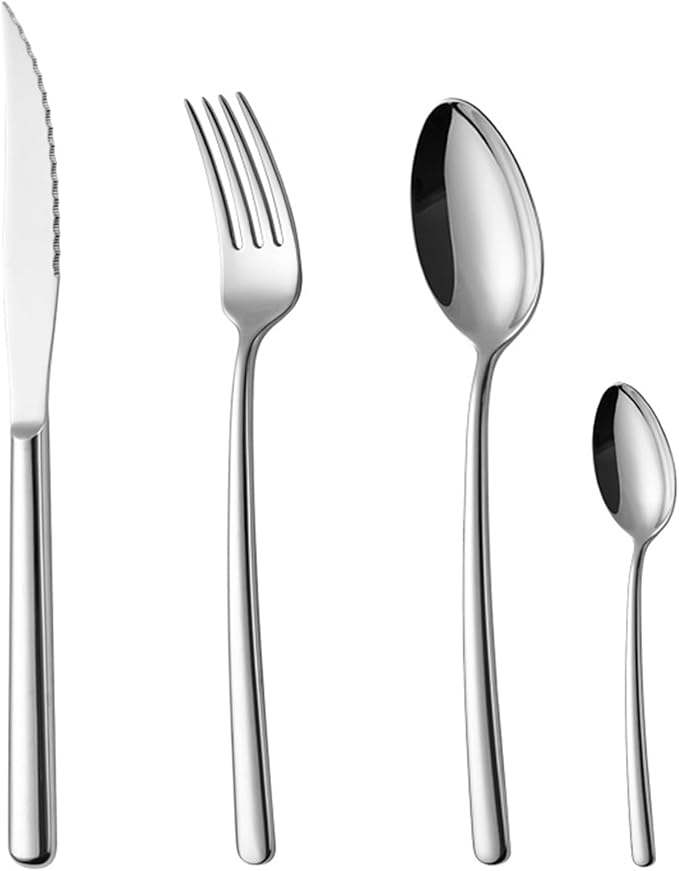 Utensil Sets for 4 Stainless Steel Silverware Set Luxury Cutlery Sets for Camping Afternoon tea Hotel Dishwasher Safe