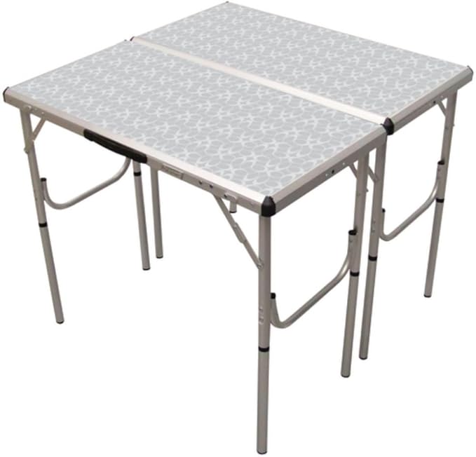 Coleman 4-in-1 Outdoor Folding Table Lightweight Camping Table with 3 Adjustable Heights &amp Carry Handle Great for Patio/Deck Camping Tailgating &amp More