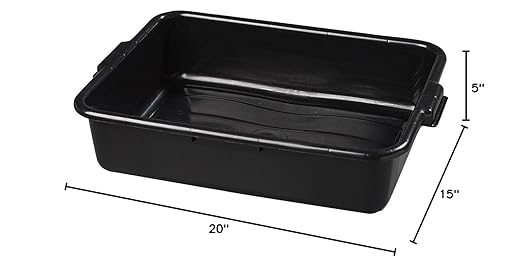 Carlisle FoodService Products 4401003 Comfort Curve Bus Box/Tote Box 5 Deep Black