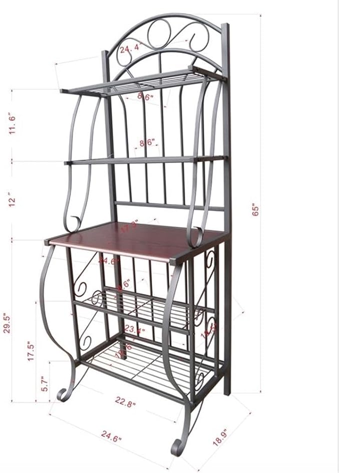 Boraam Valencia Metal Baker's Rack