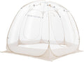 Transparent Camping Tent 9.84×6.73ft Pop-Up Clear Bubble Pod for 1-6 Person All-Weather Garden Courtyard Igloo Sealed Floor Easy Setup Outdoor Sun Shelter w/Storage Bag for Camping Fishing