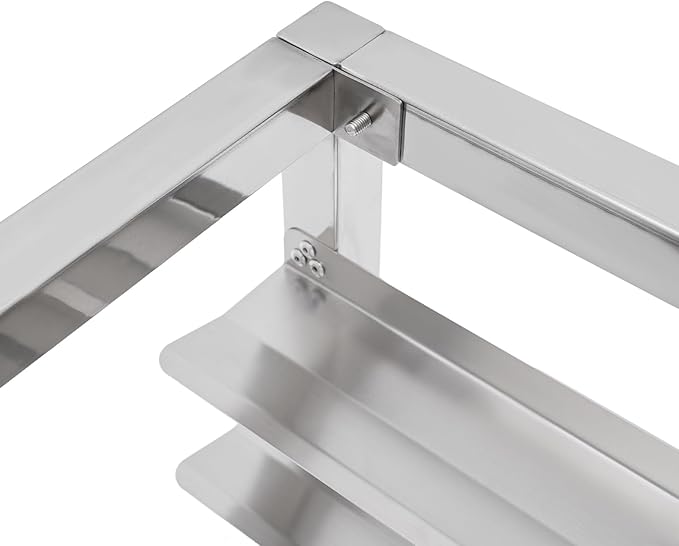 5 Tier Bun Pan Rack Commercial Pan Organizer Sheet Pan Stainless Steel Bakery Storage Rack Baking Tray Racks for Bakeries/Kitchens/RestaurantsSize:21 * 13 * 18 in (5 Tier)