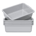 4 Packs 24 L Commercial Bus Tubs Plastic Bus Bins Restaurant Kitchen Dish Tub Grey