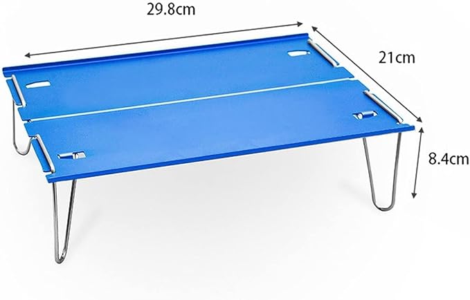 Portable Folding Camp Table Lightweight Aluminum Outdoor Picnic Desk Compact Hiking BBQ Folding Table with Storage Bag