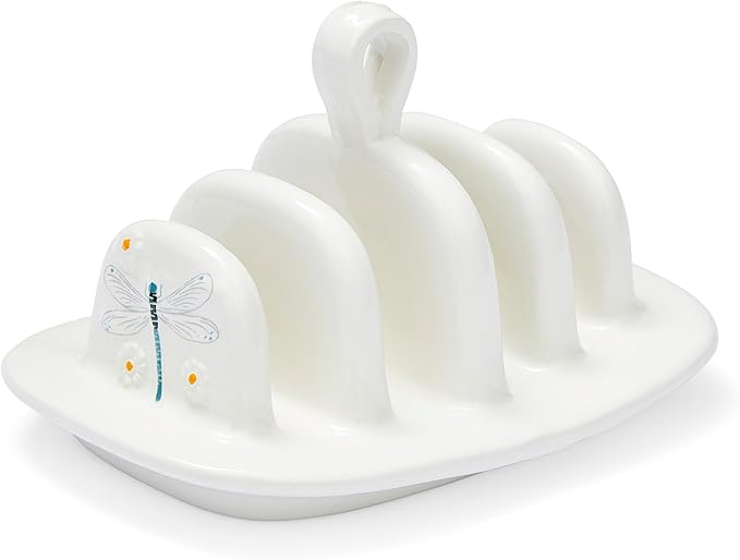 Cooksmart British Designed Ceramic Toast Rack | Toast Holder Perfect for Breakfast | Toast Racks for All Types of Kitchens - English Meadow