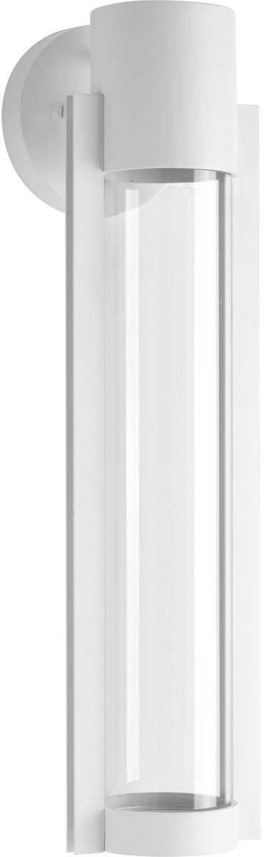 Progress Lighting Z-1030 LED Collection 1-Light Clear Glass Modern Outdoor Medium Wall Lantern Light White
